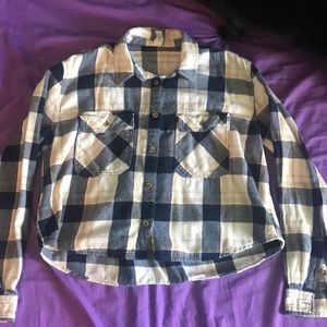 Forever 21 flannel crop top